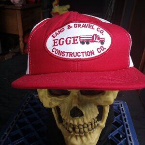 DS Vintage Egge Construction Sand & Gravel Co. Snap Trucker Hat Cap